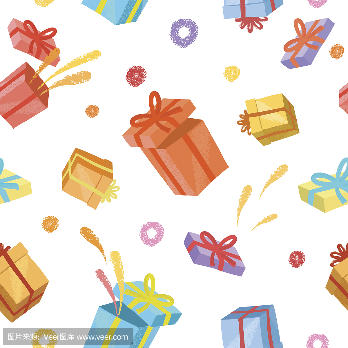 卡通礼物盒无缝格局