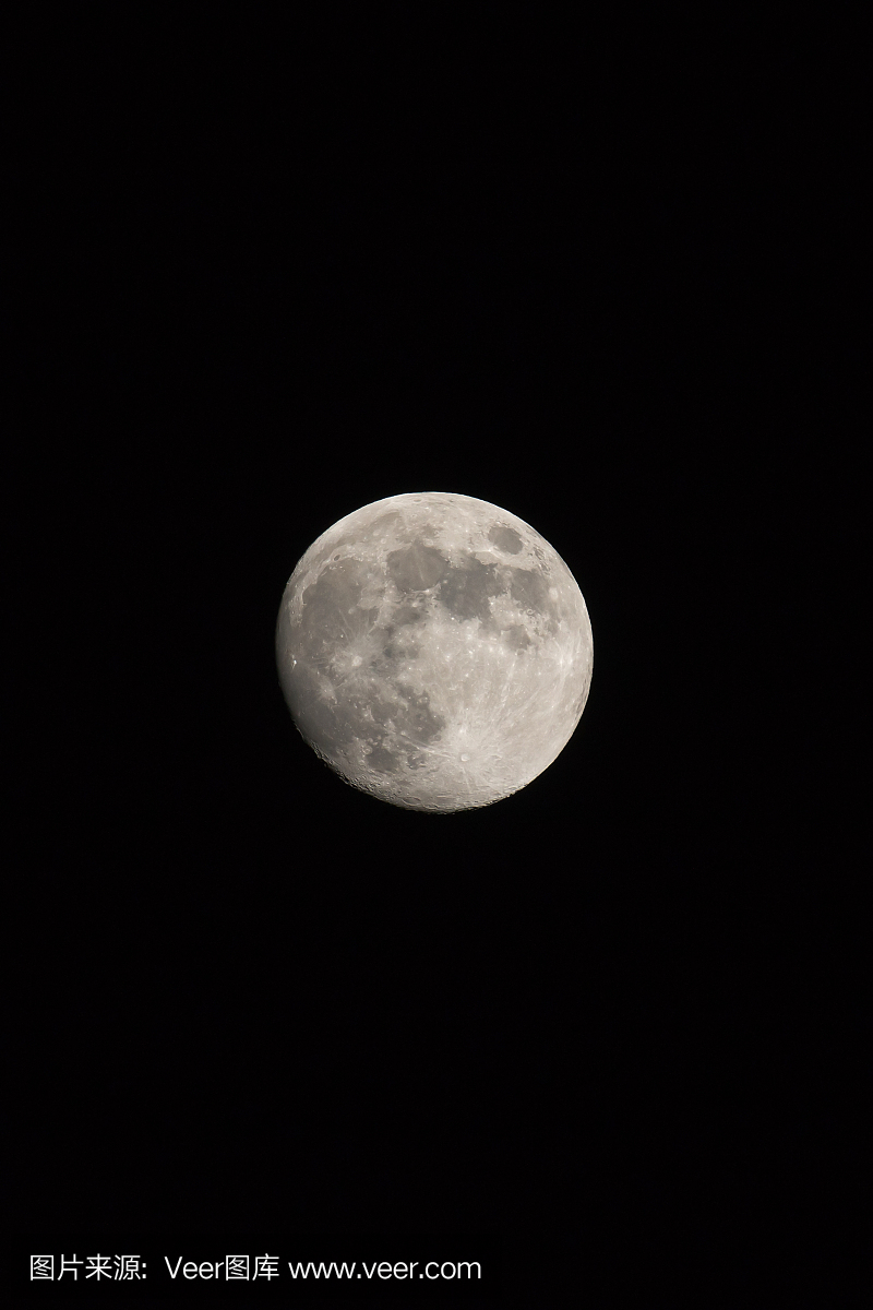 Waxing Gibbous Moon Portrait Photo Dimensio