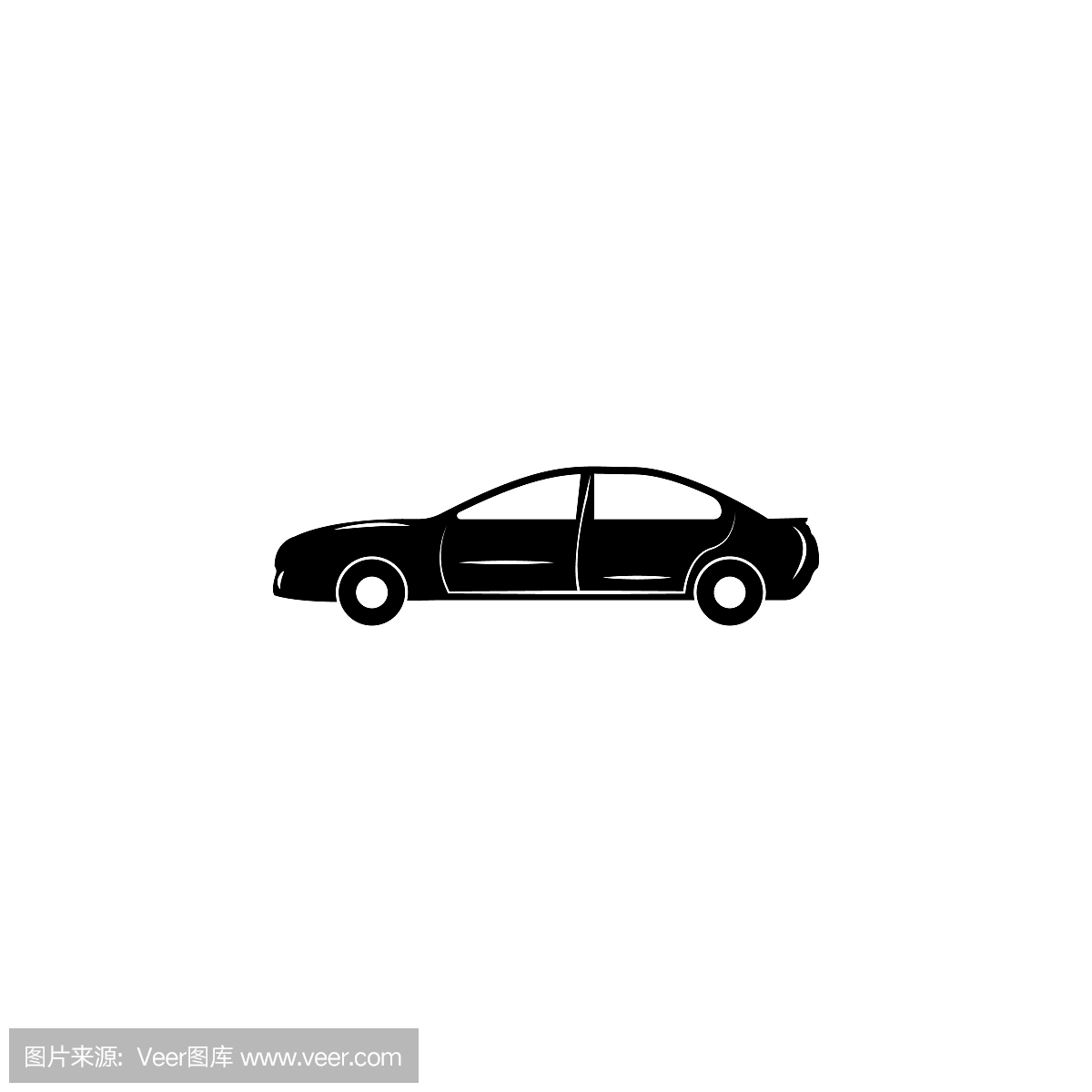汽车轿车图标。汽车类型简单的图标。运输元素
