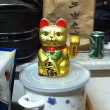 招财猫动态电脑桌面