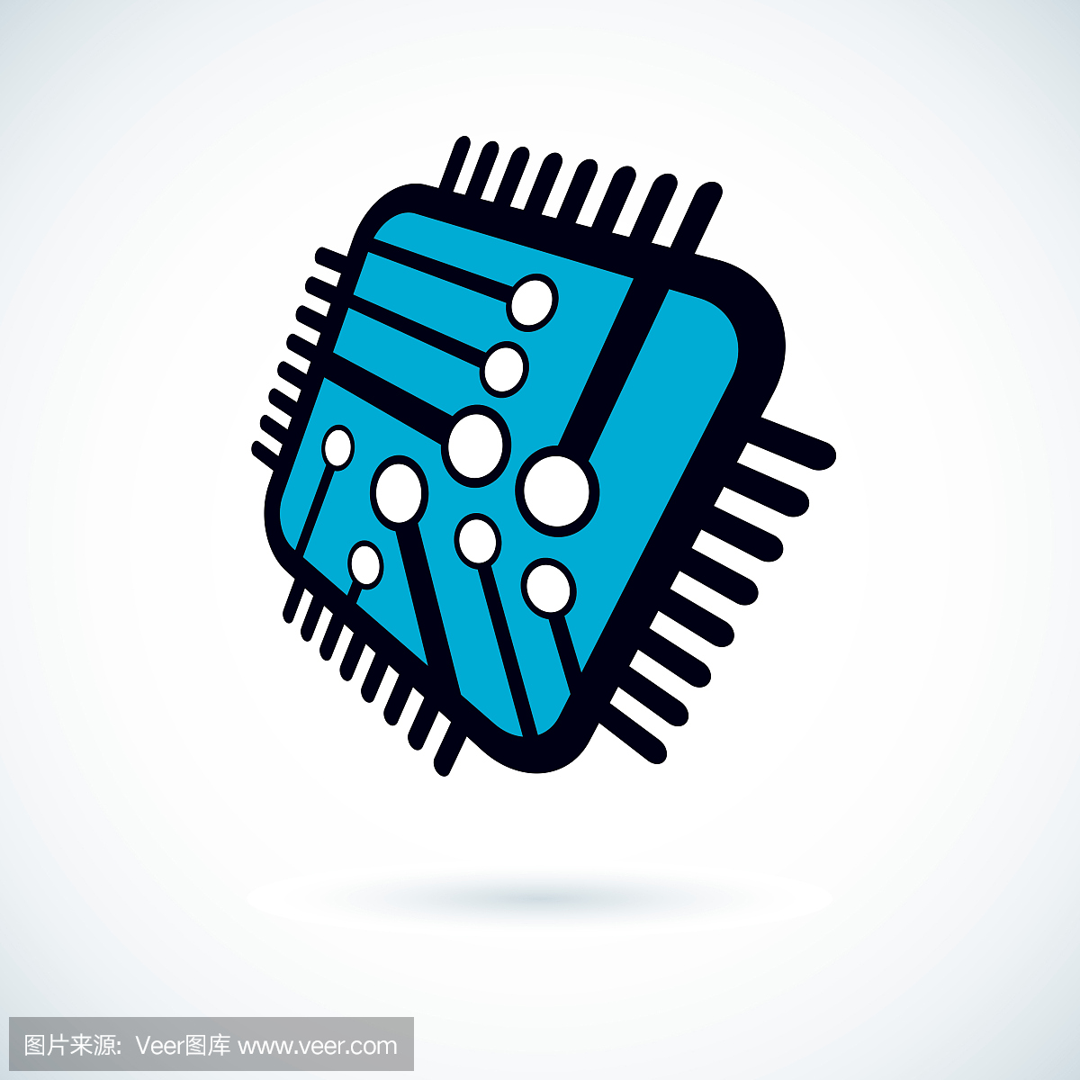 片设计,cpu。信息通信技术元素,方形电路板。