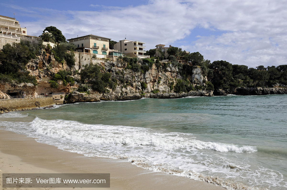 海岸在波尔图克里斯多,马略卡岛,西班牙