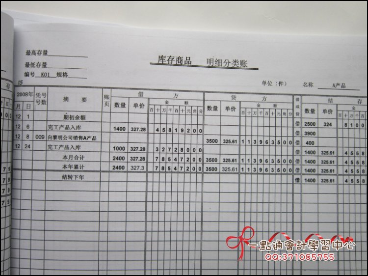 如何填写图片信息的三栏式附属帐户的期初余额？像这样设置细节