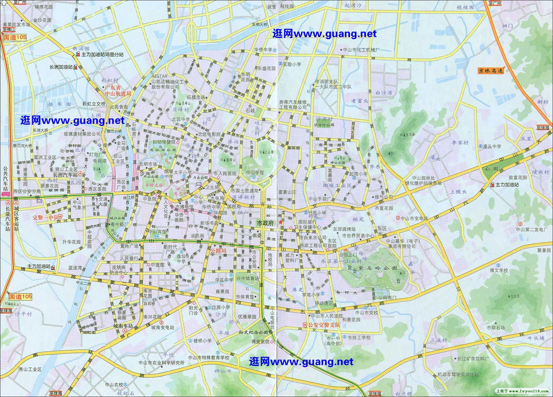 广东中山市区地图图片