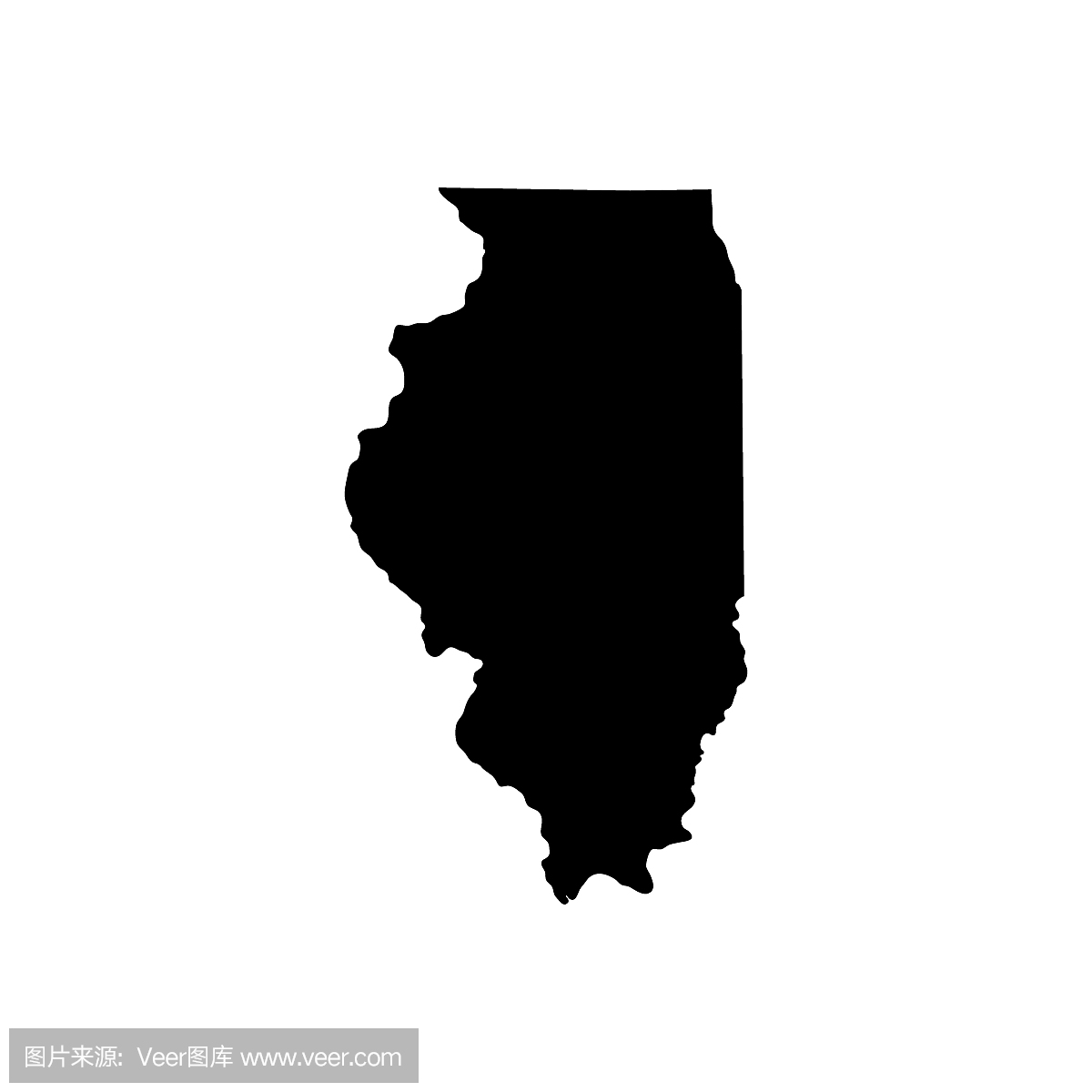 美国伊利诺伊州地图