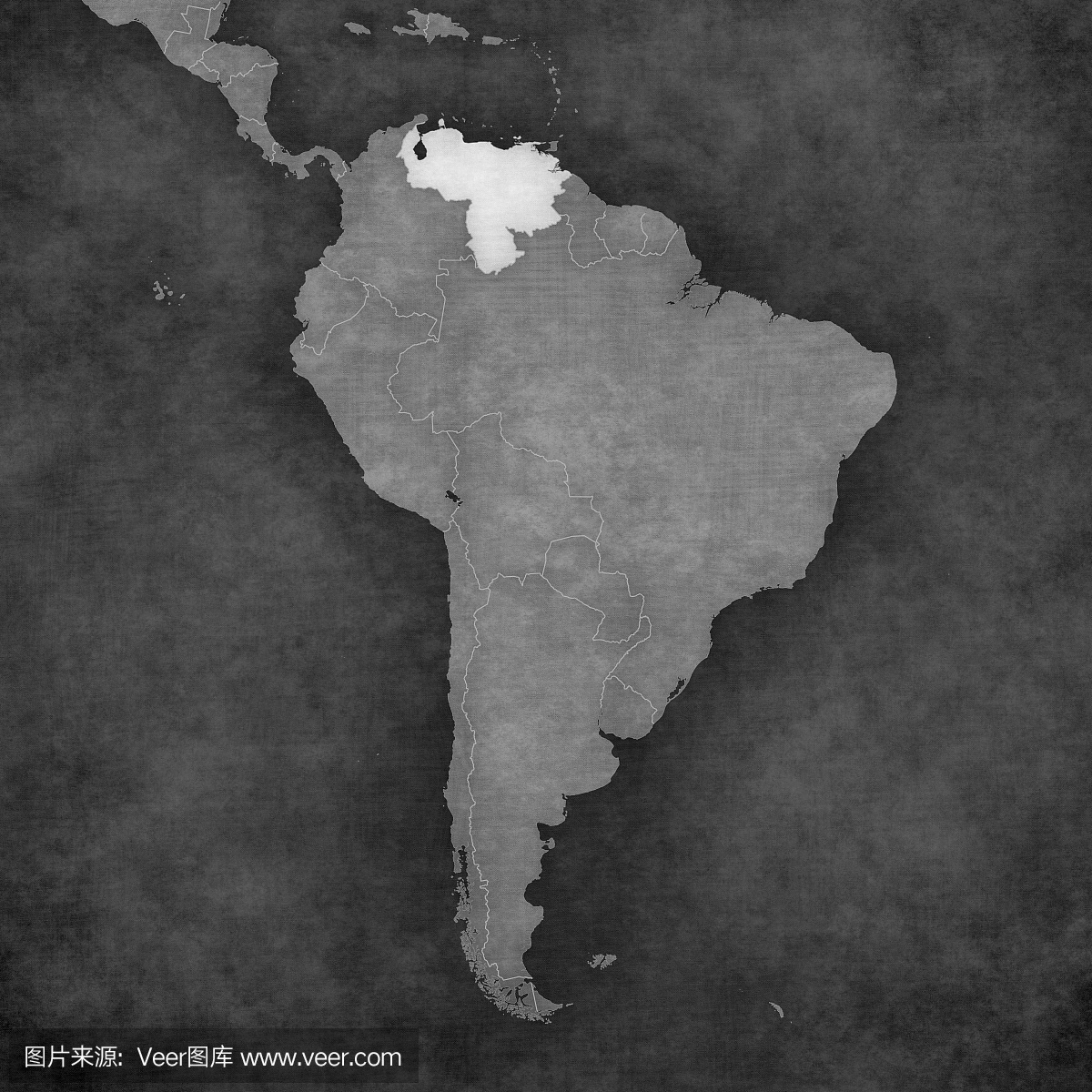 南美地图 - 委内瑞拉