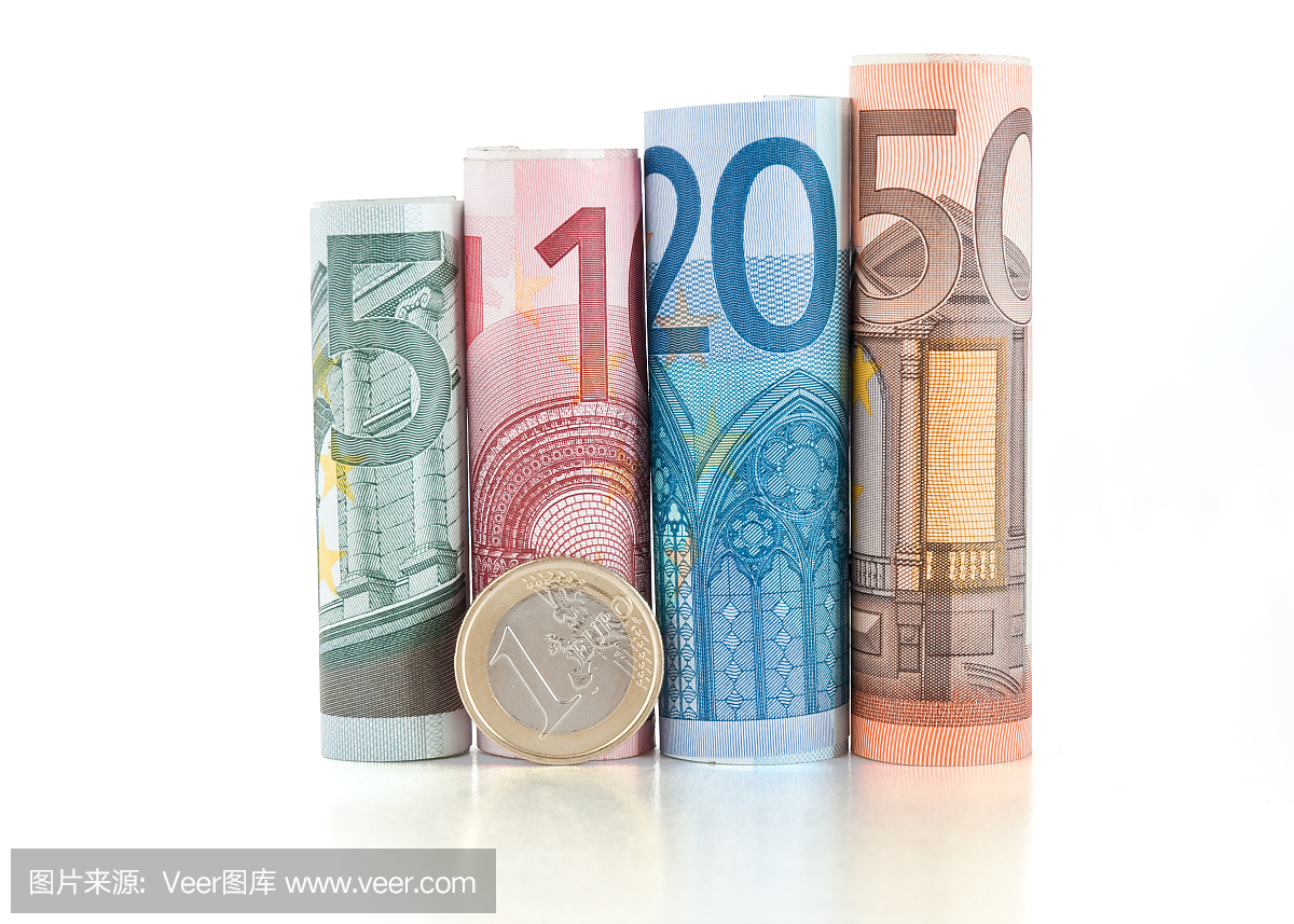 5欧元纸币,面值5欧元,5欧洲货币,5个欧元