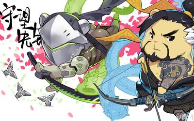 守望先锋半藏源氏兄弟同人_游戏壁纸_四季壁-755kb