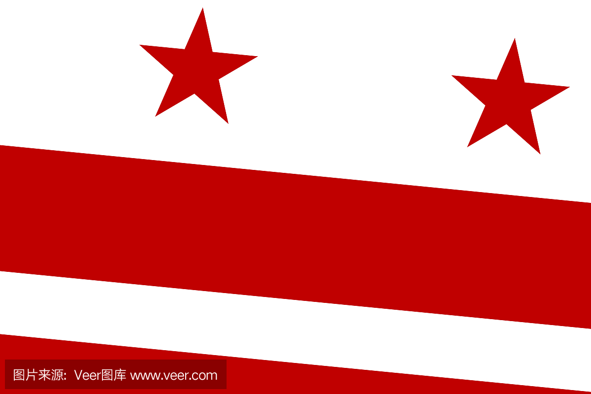 华盛顿特区旗特写。