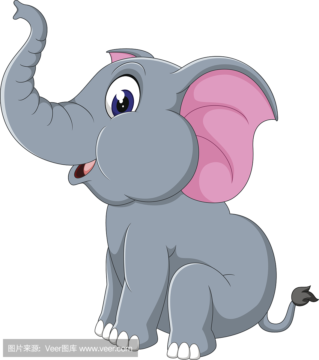 可爱的小象卡通