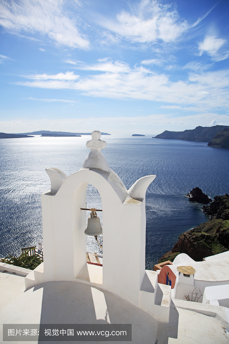 圣托里尼岛,圣托里尼,蓝色,天空