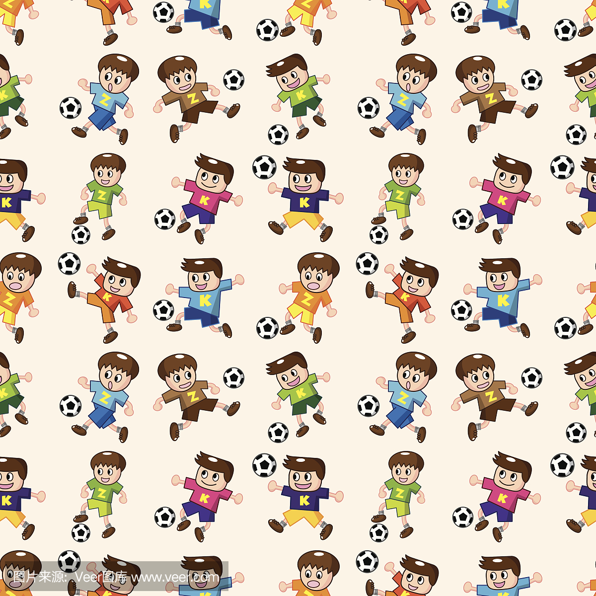 无缝足球运动员模式