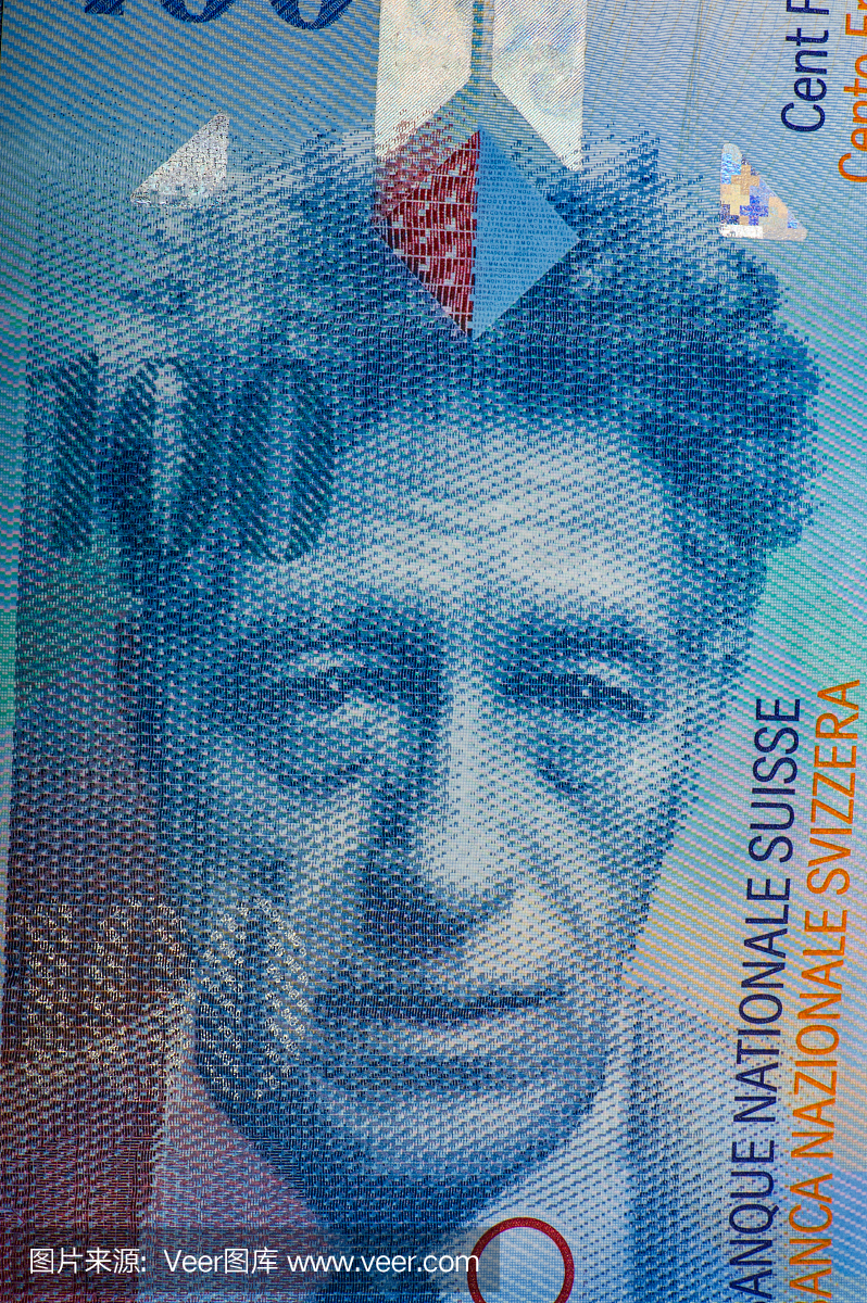 一百瑞士法郎的瑞士钞票是现金。