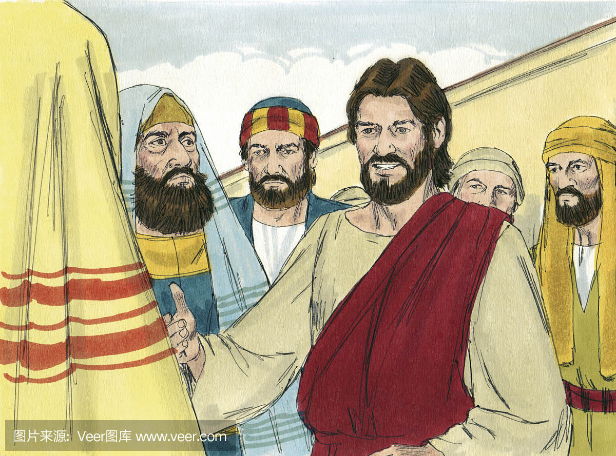 耶稣与法利赛人说话