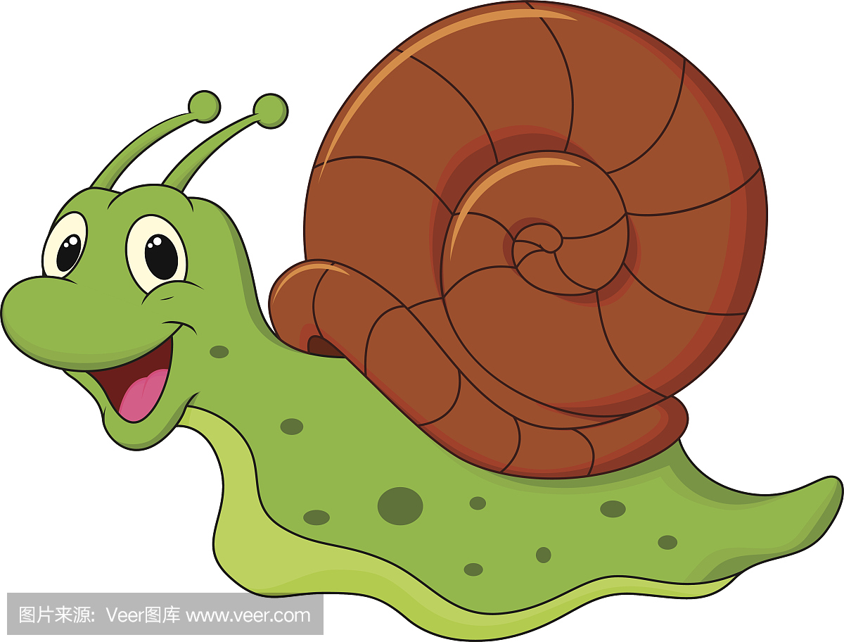 可爱的卡通蜗牛