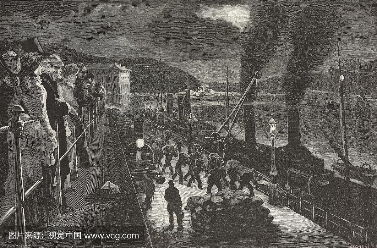 印度邮件(伦敦到孟买之间的邮政服务),从伦敦,