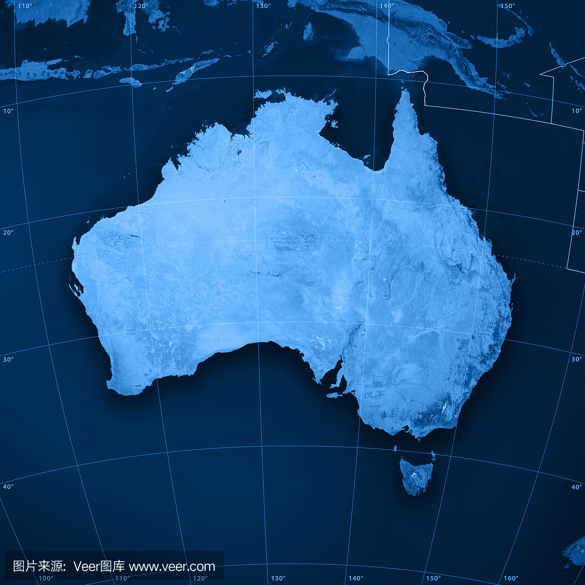 澳大利亚地形图