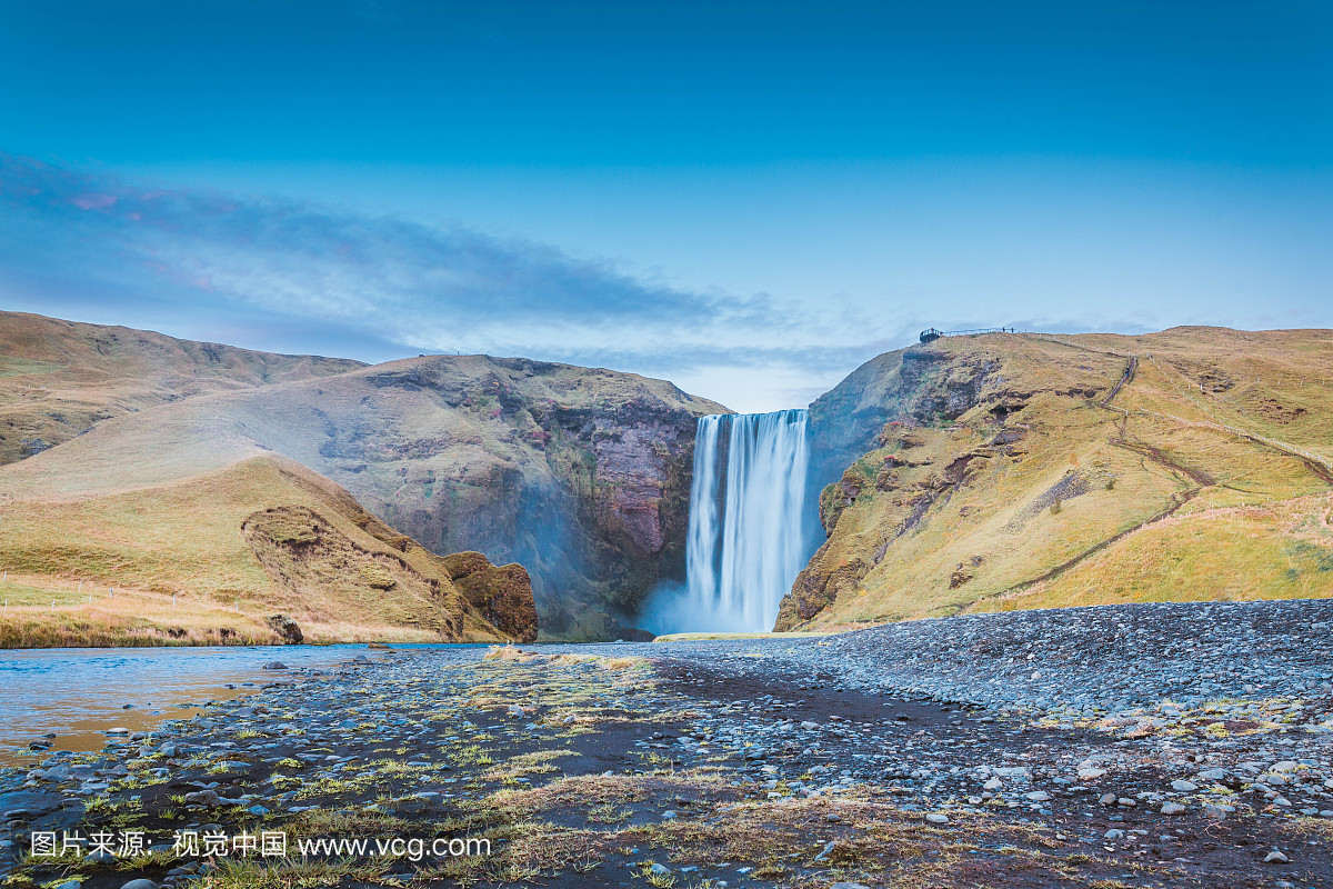 冰岛,冰岛共和国,瀑布,高山流水