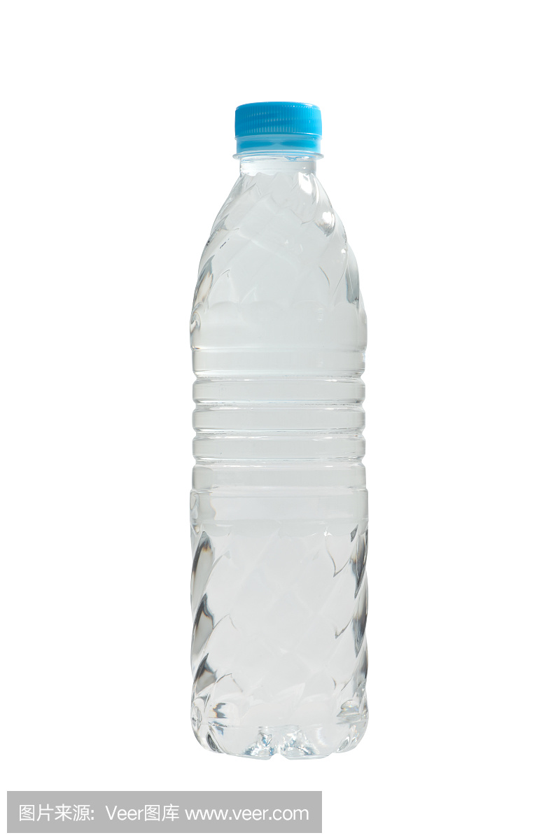 在白色背景隔绝的塑料水瓶