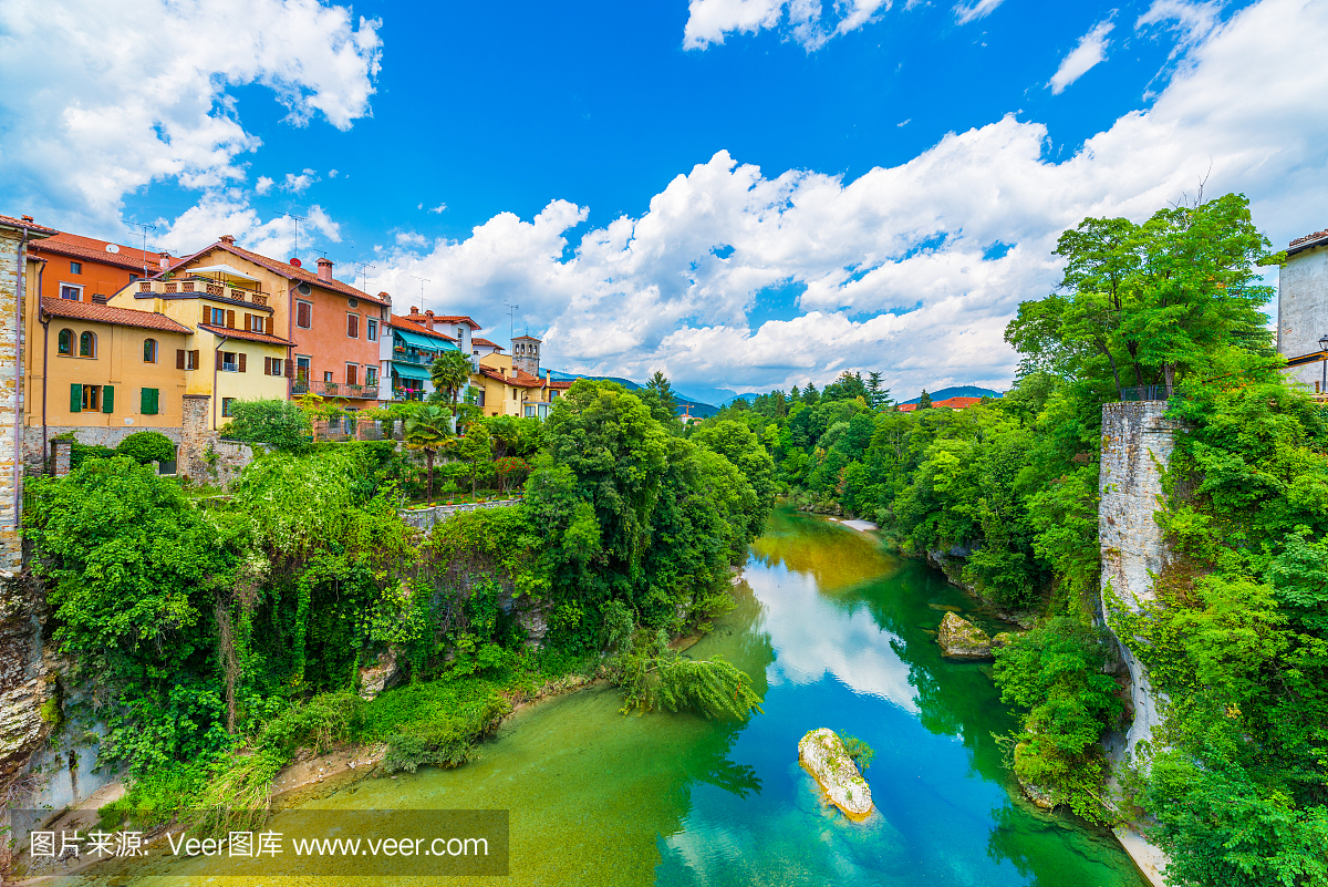 意大利旧城区Cividale del Friuli。中世纪小镇在