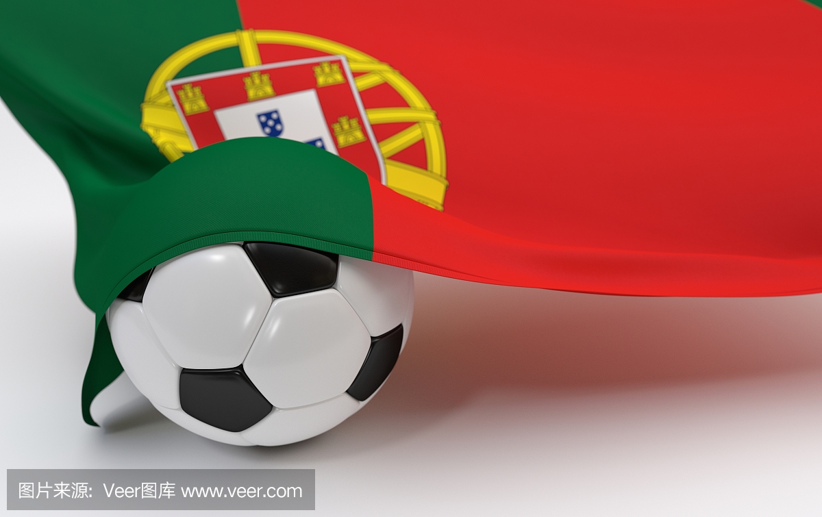 葡萄牙国旗与冠军足球