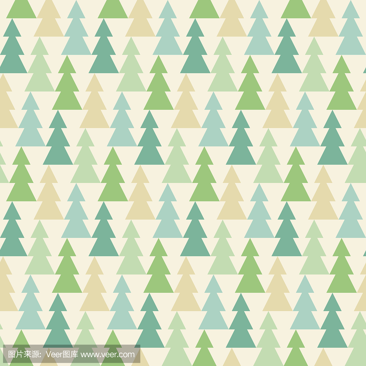 松树的复古风格的模式