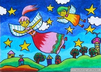 [儿童画蜡笔画获奖作品] 儿童画画大全蜡笔画 儿-74kb