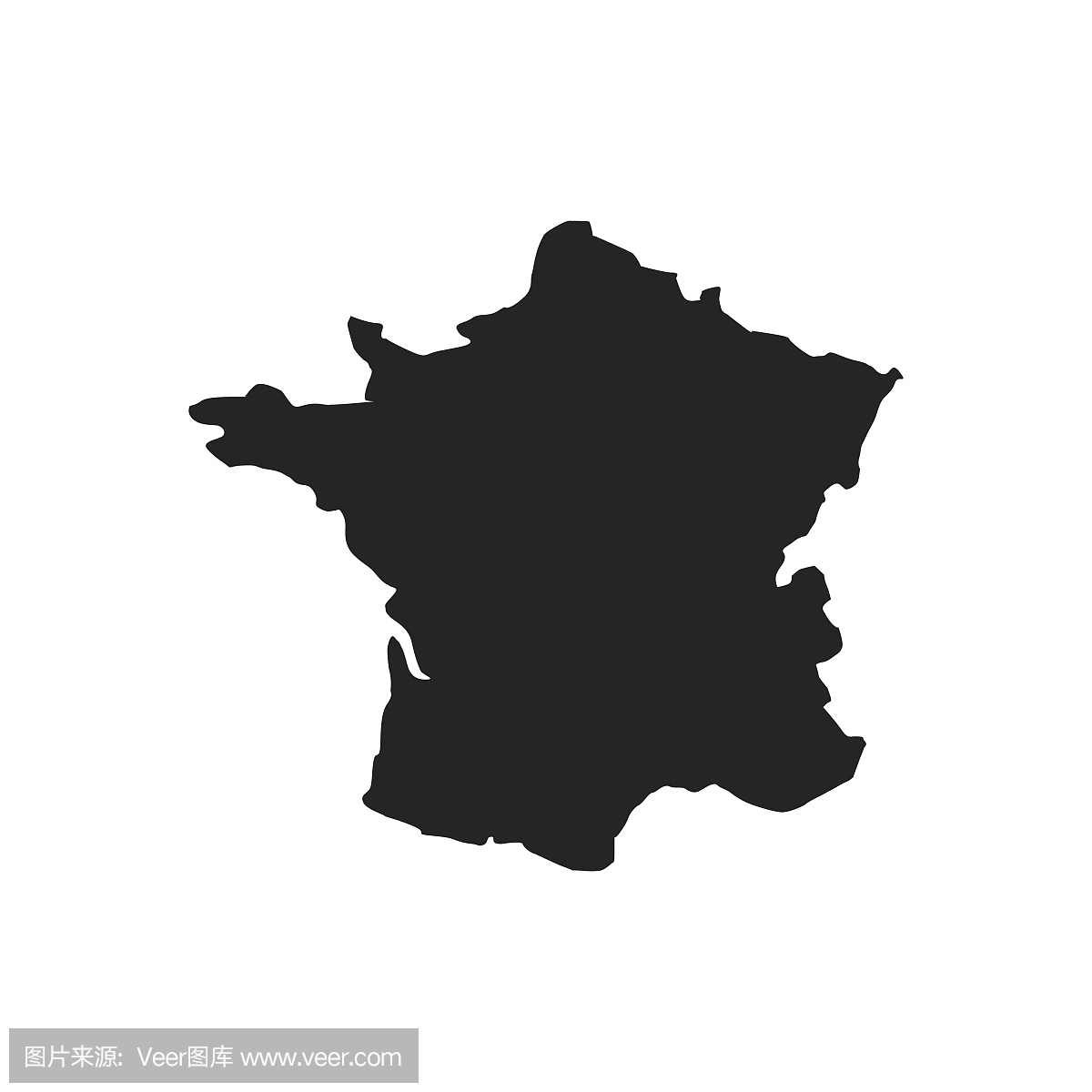 法国地图地理图标