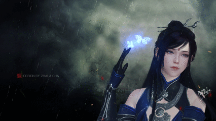 轻烟散尽乃见五毒 天刀美艳五毒转手绘gif壁纸-1114kb