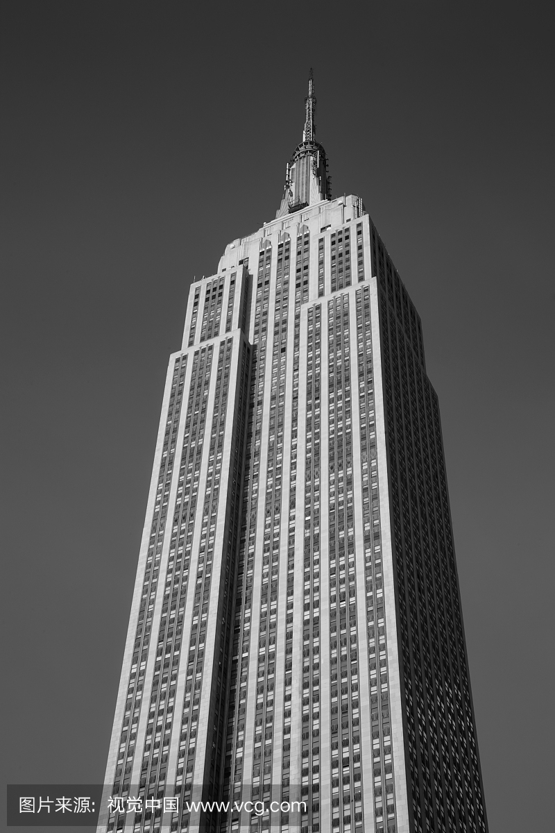 帝国大厦,纽约帝国大厦,黑白图片,黑白的