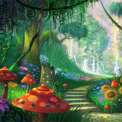 森林唯美动漫图片