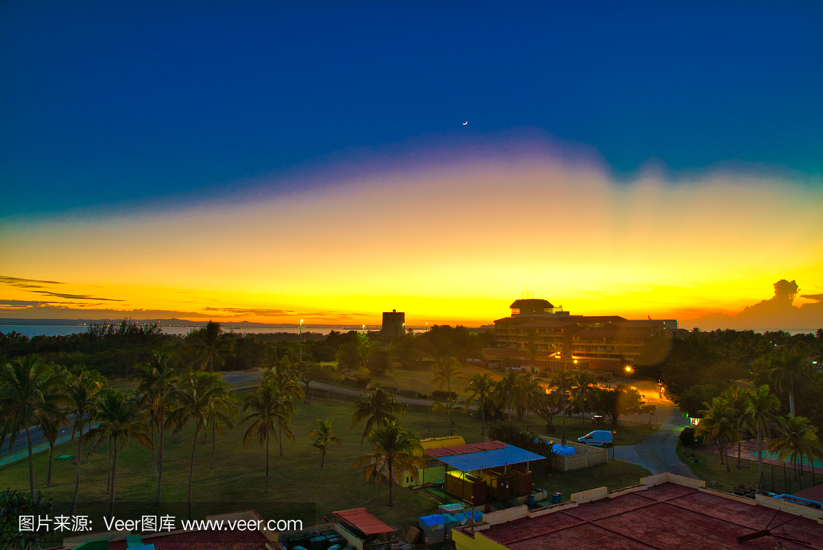 无人,古巴,长时间曝光,秋天