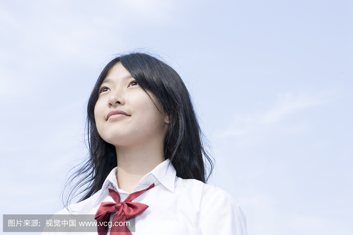 希望,一个人,女高中生,仅青少年