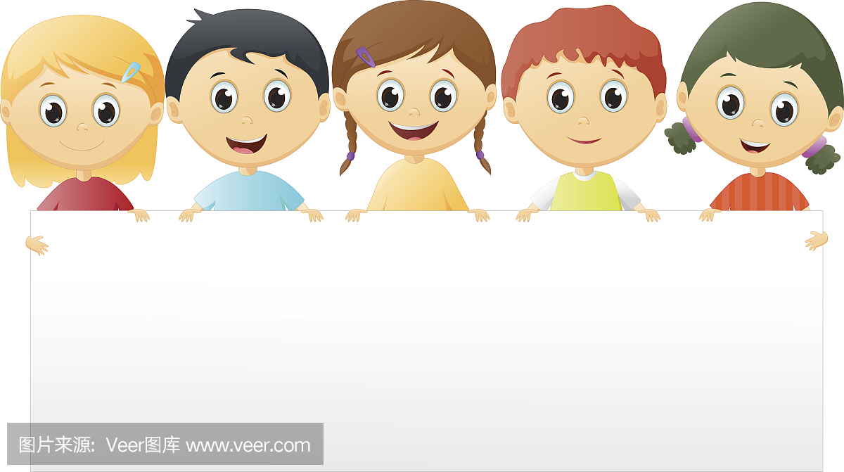 水平画幅,小的,快乐,绘画插图