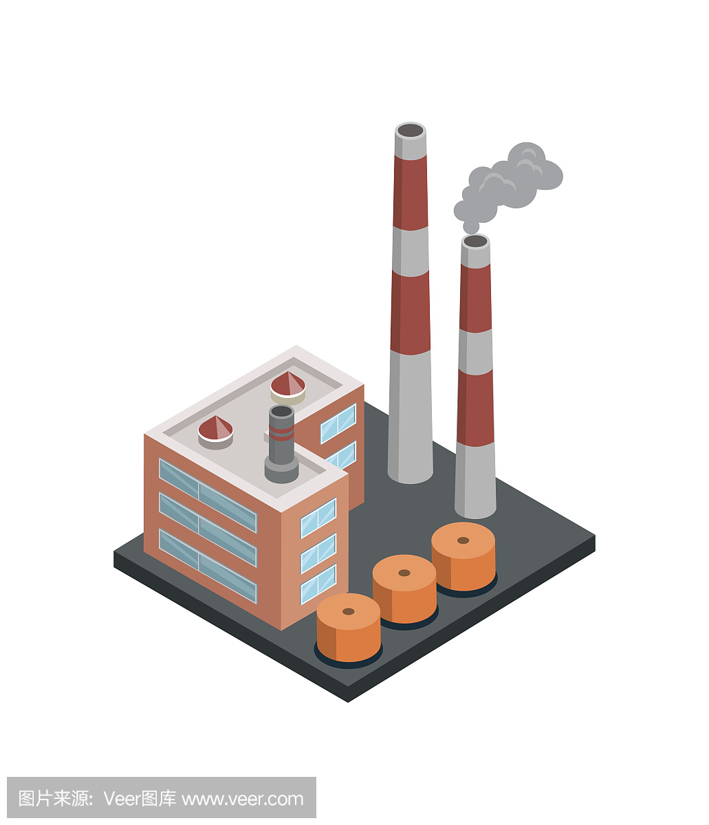 重工业建筑学等距3D元素