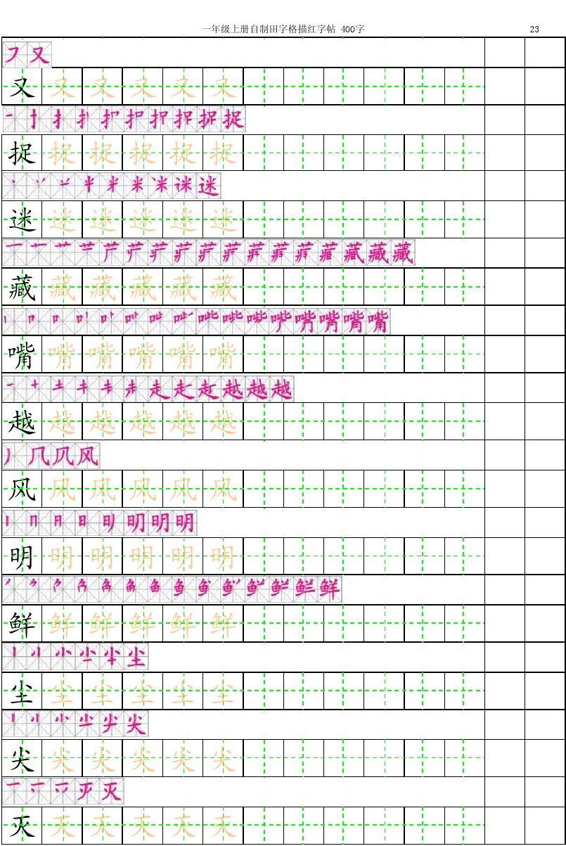 田字格书写有什么要求?怎么写好田字格 升学入学