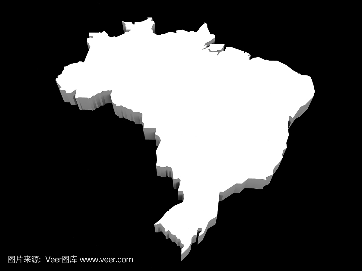 巴西地图的插图