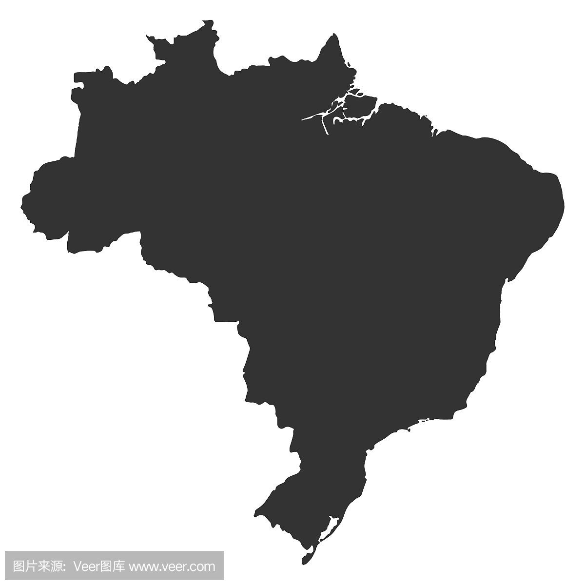 巴西的详细地图
