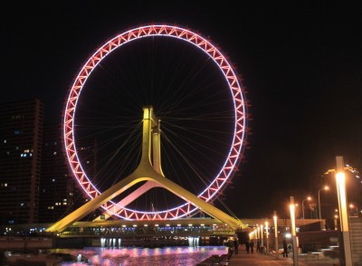 天津之眼摩天轮照片
