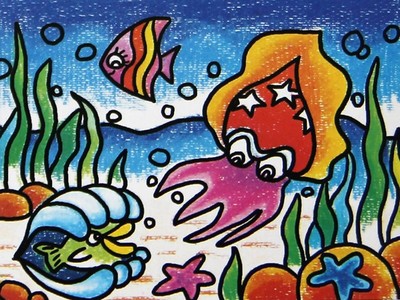海底世界儿童画范画