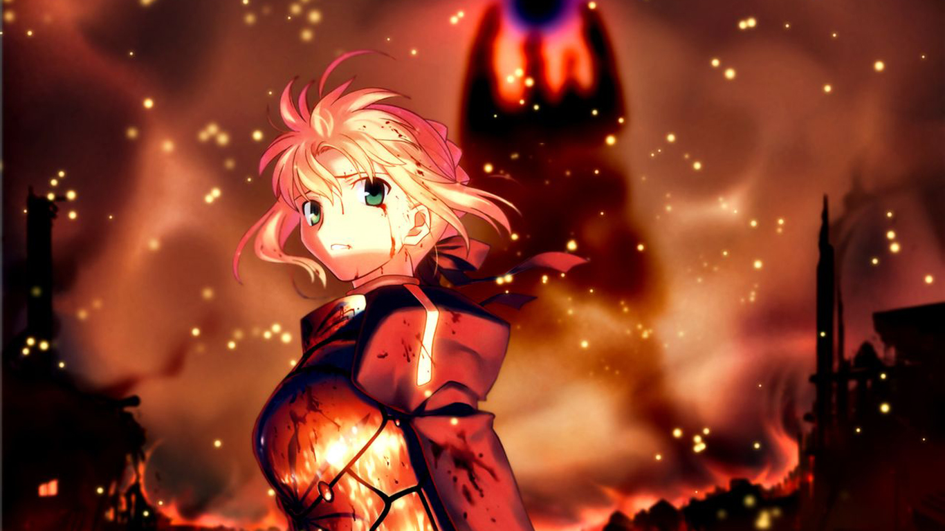 【高清壁纸】《fate zero》saber①1366x768-538kb