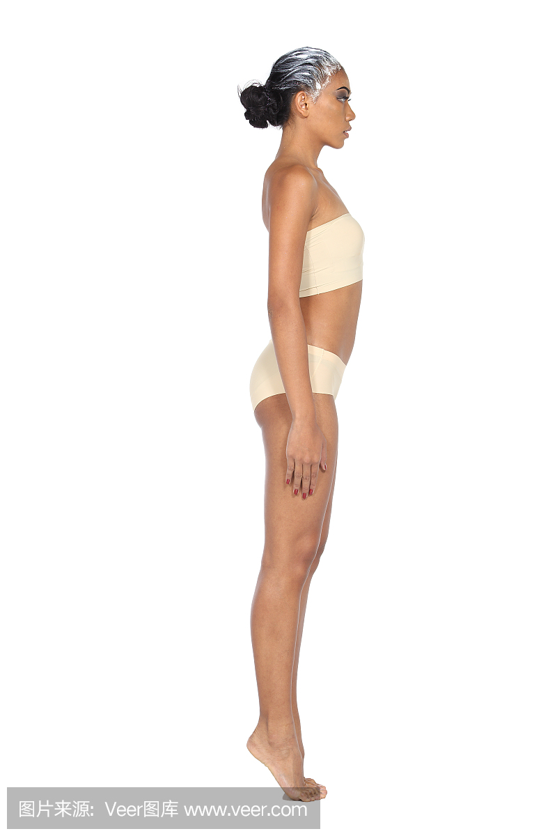 Snap全身身材谭皮肤女模特肤色肤色内裤赤脚