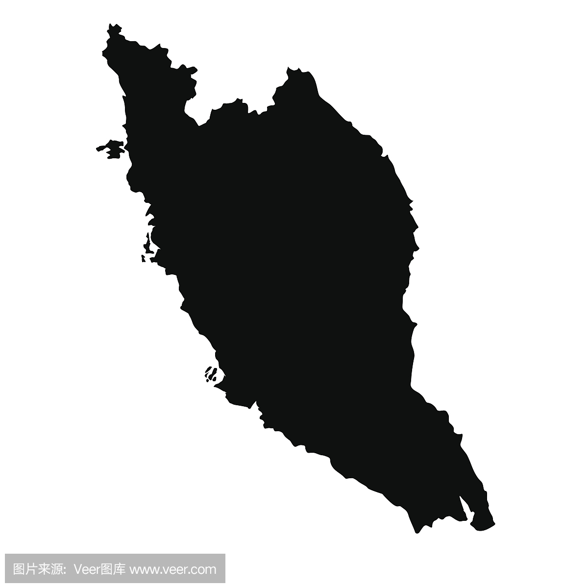 马来西亚的矢量地图